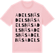 Pink Cotton t-shirt med Adelsnäs ordlek t-shirt