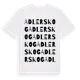 White t-shirt med Adlerskog ordlek t-shirt