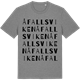 Mid Heather Gray t-shirt med Åfallsviken ordlek t-shirt