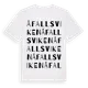 White t-shirt med Åfallsviken ordlek t-shirt