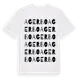 White t-shirt med Agerbo ordlek t-shirt