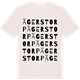Vintage White t-shirt med Ägerstorp ordlek t-shirt