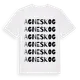 White t-shirt med Agneskog ordlek t-shirt