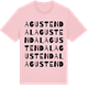 Pink Cotton t-shirt med Agustendal ordlek t-shirt