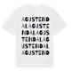 White t-shirt med Agustendal ordlek t-shirt