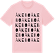 Pink Cotton t-shirt med Åkebo ordlek t-shirt
