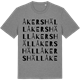 Mid Heather Gray t-shirt med Åkershäll ordlek t-shirt