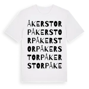 Åkerstorp ordlek t-shirt – ekologisk bomull t-shirt från Pinshirt