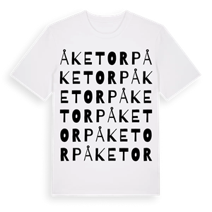 Åketorp ordlek t-shirt – ekologisk bomull t-shirt från Pinshirt