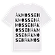 White t-shirt med Åkmossen ordlek t-shirt