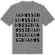 Mid Heather Gray t-shirt med Åkmossen ordlek t-shirt