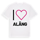 White t-shirt med Jag älskar Aläng t-shirt stort tryck