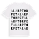 White t-shirt med Alarptorpet ordlek t-shirt