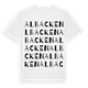 White t-shirt med Albacken ordlek t-shirt