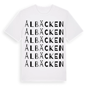 Ålbäcken ordlek t-shirt – ekologisk bomull t-shirt från Pinshirt