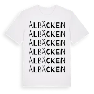 Ålbäcken ordlek t-shirt – ekologisk bomull t-shirt från Pinshirt