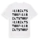 White t-shirt med Albrektstorp ordlek t-shirt