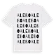 White t-shirt med Alebo ordlek t-shirt