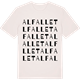 Vintage White t-shirt med Alfallet ordlek t-shirt