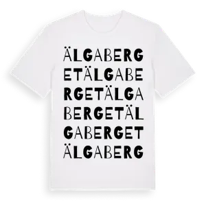 Älgaberget ordlek t-shirt – ekologisk bomull t-shirt från Pinshirt
