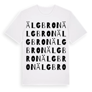 Älgbron ordlek t-shirt – ekologisk bomull t-shirt från PinShirt