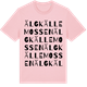Pink Cotton t-shirt med Älgkällemossen ordlek t-shirt