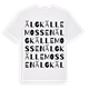 White t-shirt med Älgkällemossen ordlek t-shirt