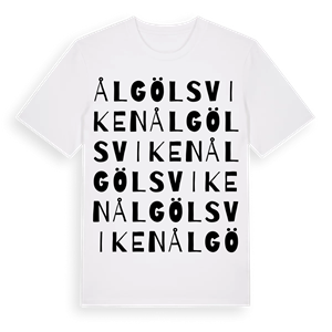 Ålgölsviken ordlek t-shirt – ekologisk bomull t-shirt från Pinshirt