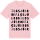 Pink Cotton t-shirt med Älgsjöbron ordlek t-shirt
