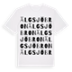 White t-shirt med Älgsjöbron ordlek t-shirt