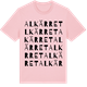 Pink Cotton t-shirt med Alkärret ordlek t-shirt