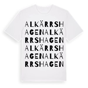Alkärrshagen ordlek t-shirt – ekologisk bomull t-shirt från Pinshirt