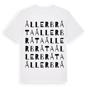 Ållerbråta ordlek t-shirt – ekologisk bomull t-shirt från Pinshirt