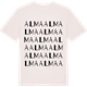 Vintage White t-shirt med Alma ordlek t-shirt