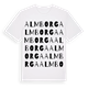 White t-shirt med Almborga ordlek t-shirt