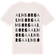 Vintage White t-shirt med Almborga ordlek t-shirt