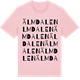 Pink Cotton t-shirt med Älmdalen ordlek t-shirt
