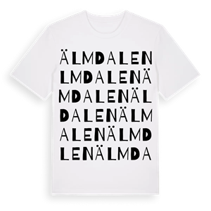 Älmdalen ordlek t-shirt – ekologisk bomull t-shirt från Pinshirt