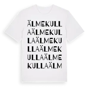 Älmekulla ordlek t-shirt – ekologisk bomull t-shirt från Pinshirt