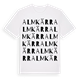 White t-shirt med Almkärr ordlek t-shirt