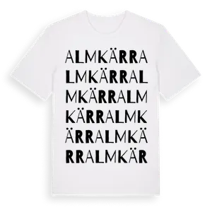Almkärr ordlek t-shirt – ekologisk bomull t-shirt från Pinshirt