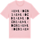 Pink Cotton t-shirt med Almliden 1 ordlek t-shirt