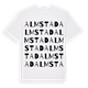 White t-shirt med Almstad ordlek t-shirt