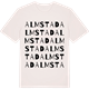 Vintage White t-shirt med Almstad ordlek t-shirt