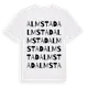 White t-shirt med Almstad ordlek t-shirt