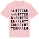 Pink Cotton t-shirt med Ålötterna ordlek t-shirt