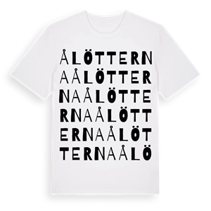 Ålötterna ordlek t-shirt – ekologisk bomull t-shirt från Pinshirt