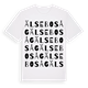 White t-shirt med Älsebo såg ordlek t-shirt