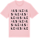 Pink Cotton t-shirt med Alsike ordlek t-shirt