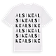 White t-shirt med Alsike ordlek t-shirt